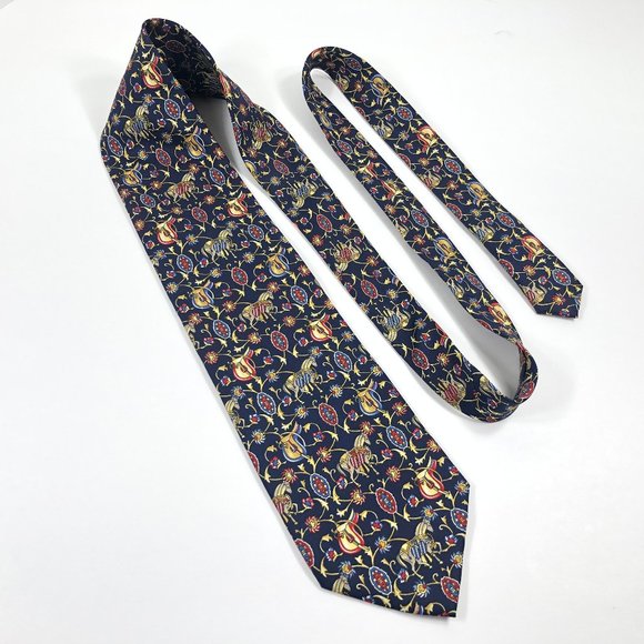 Il David by Florence Men's Silk Tie Equestrian - Picture 6 of 6